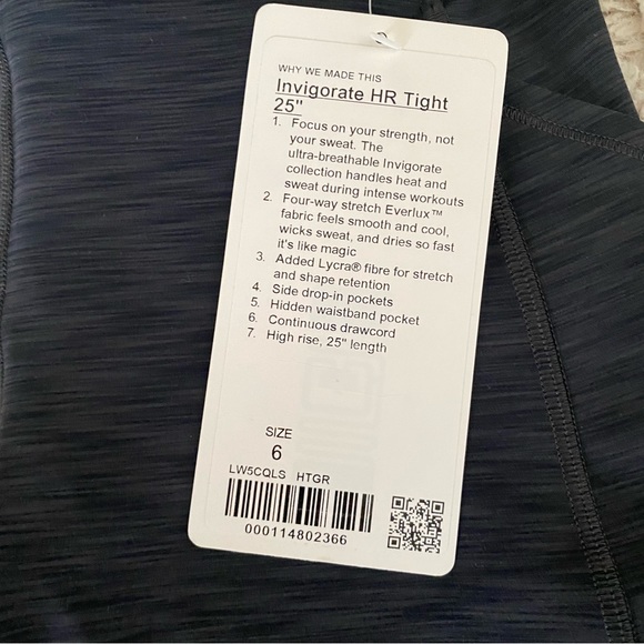 NWT Lululemon Invigorate High-Rise Tight 25" - Picture 4 of 6